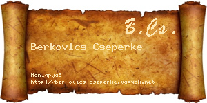 Berkovics Cseperke névjegykártya